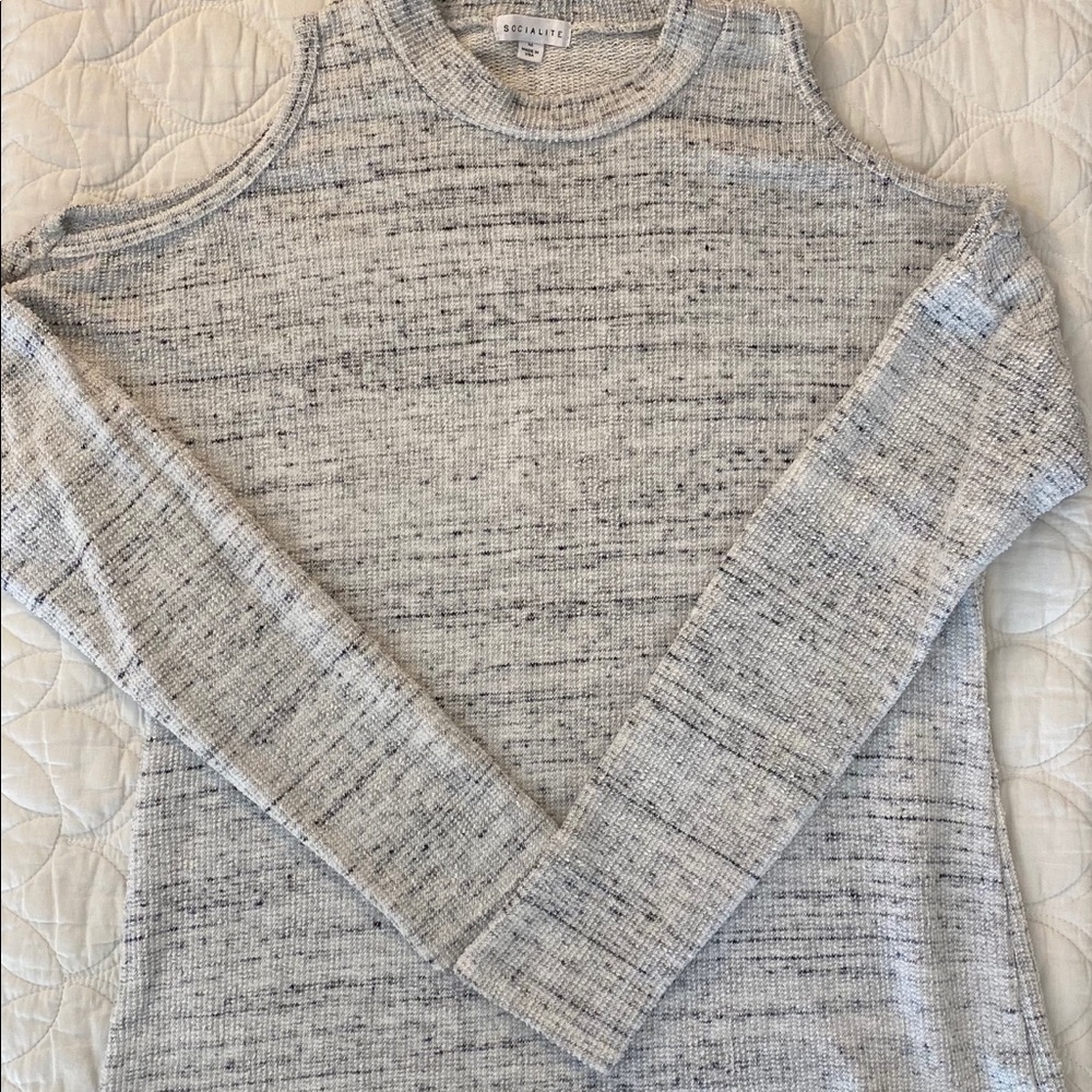 Cold shoulder sweater Medium. Gray